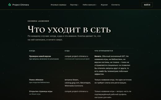 Как выглядит страница «Что уходит в сеть»