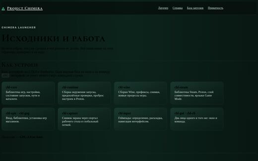 Как выглядит страница «Исходники и работа»